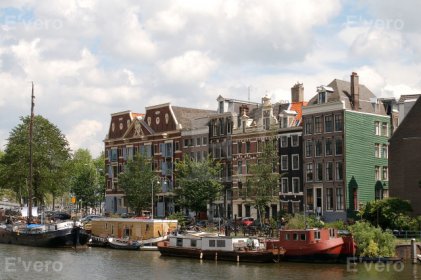 Amsterdam, Maisons flottantes et maisons sur le canal