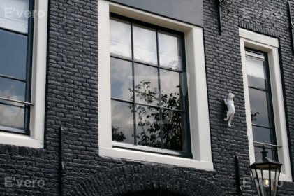 Amsterdam, Détail de façade de maison
